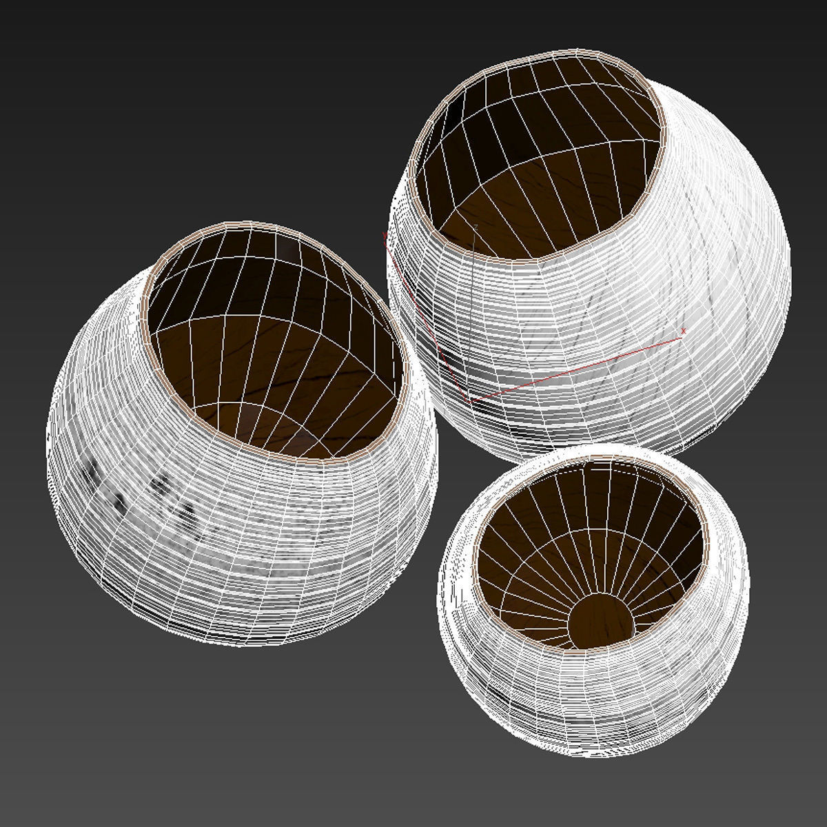 Christian Burchard wood vases 3D model_5