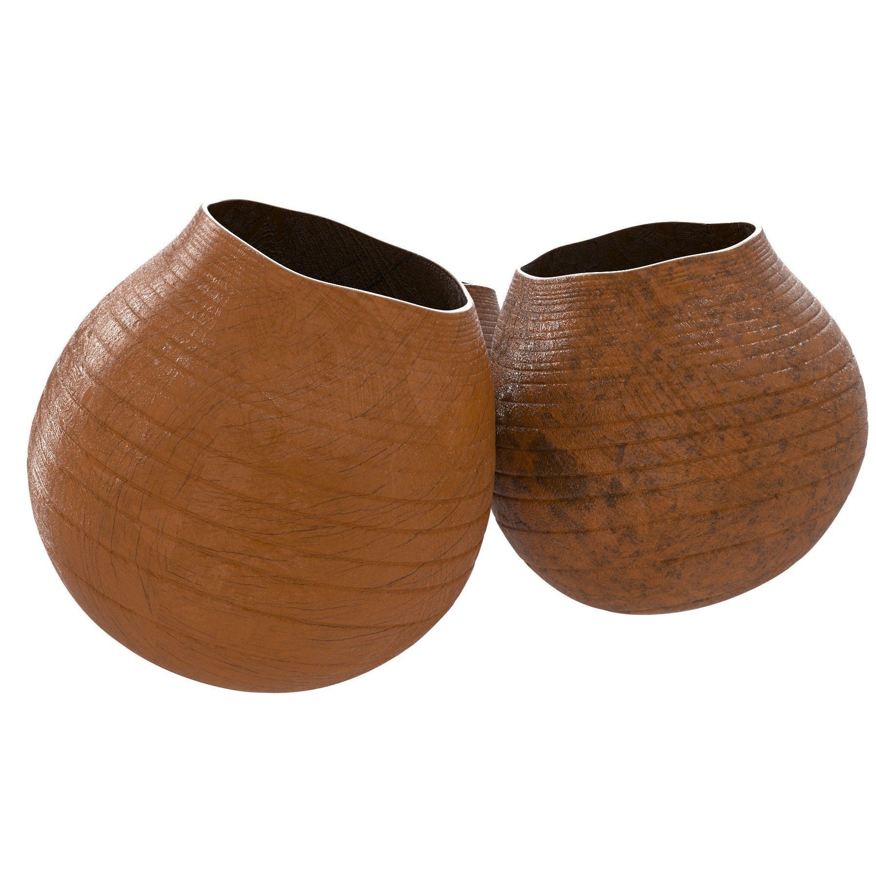 Christian Burchard wood vases 3D model_3