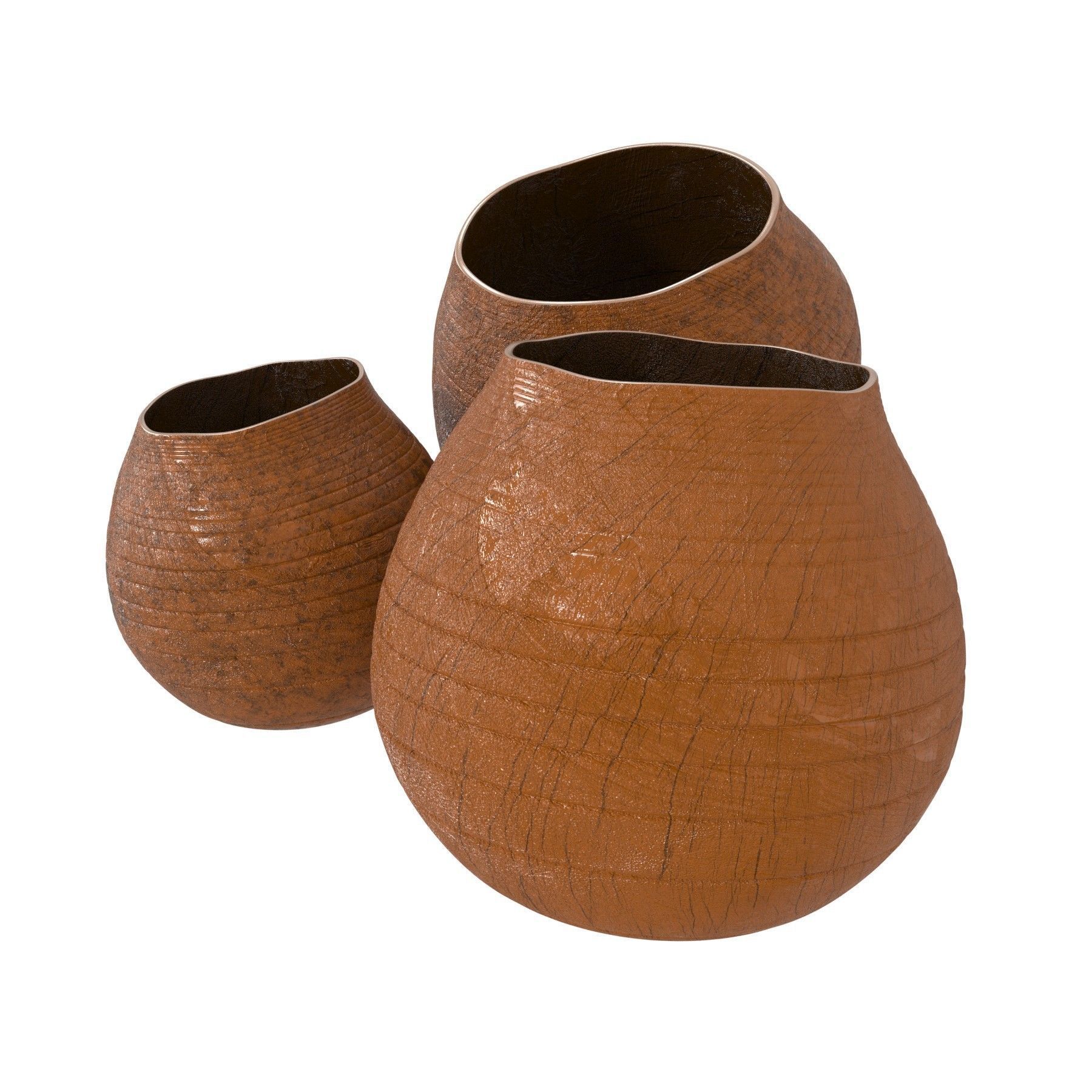 Christian Burchard wood vases 3D model_4