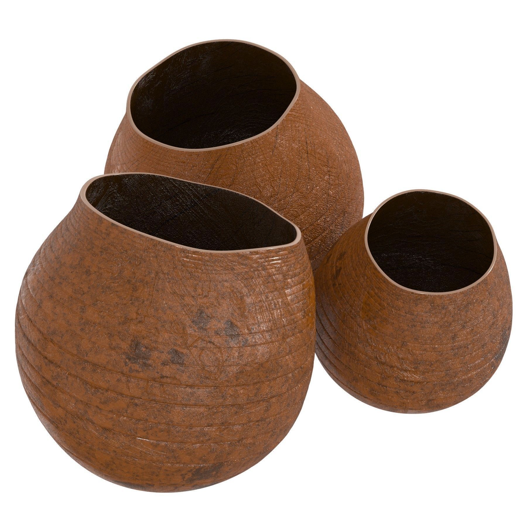 Christian Burchard wood vases 3D model_1
