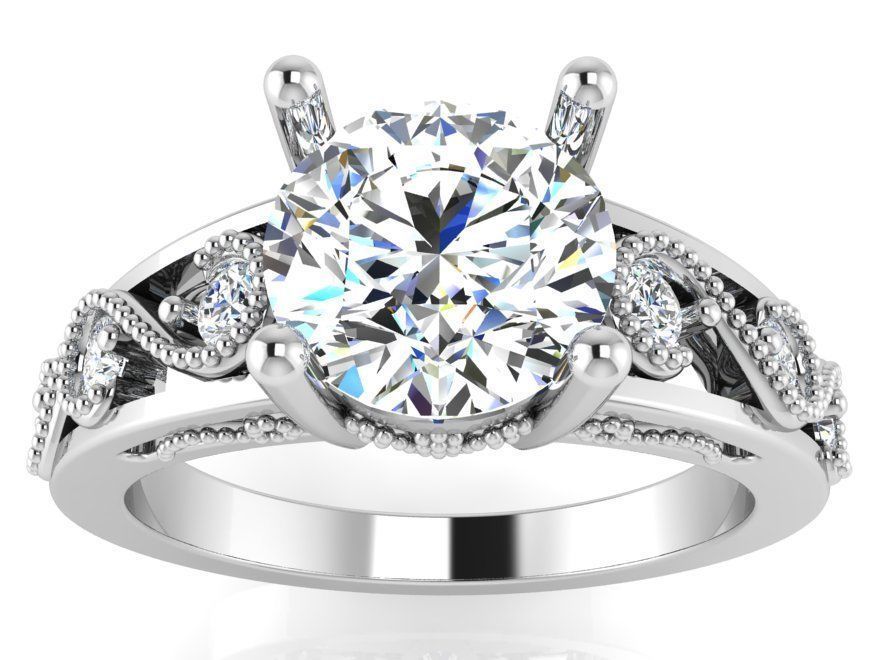 Bridge diamond ring 3110 3D print model 3D print model_2