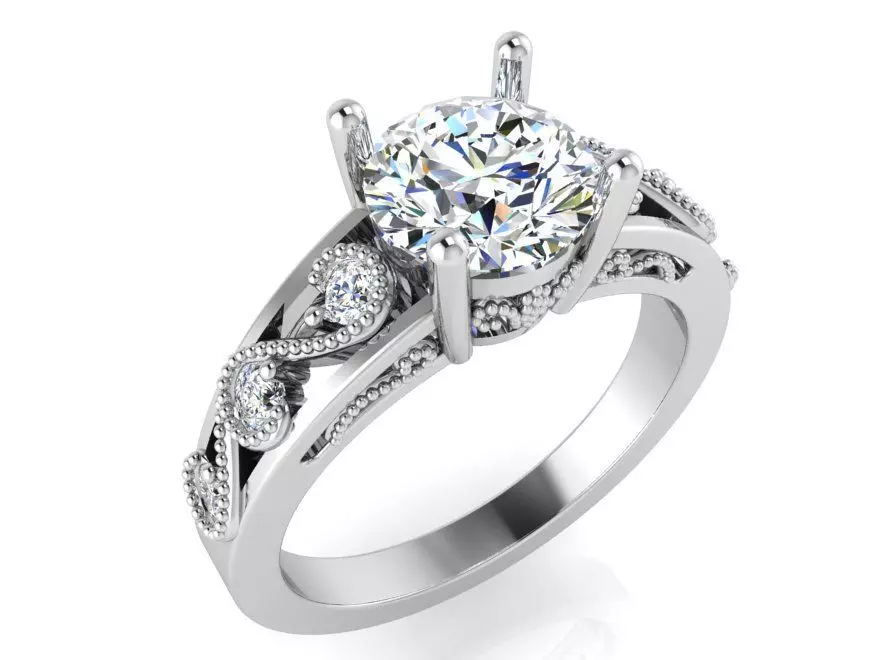 Bridge diamond ring 3110 3D print model 3D print model_0