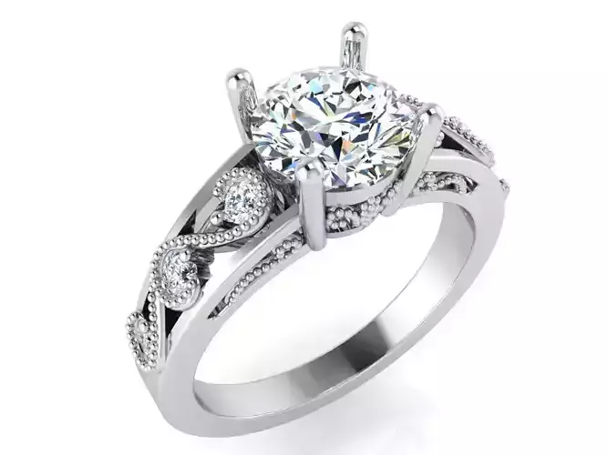 Bridge diamond ring 3110 3D print model 