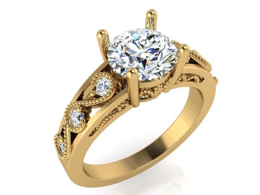 Bridge diamond ring 3110 3D print model 3D print model_1