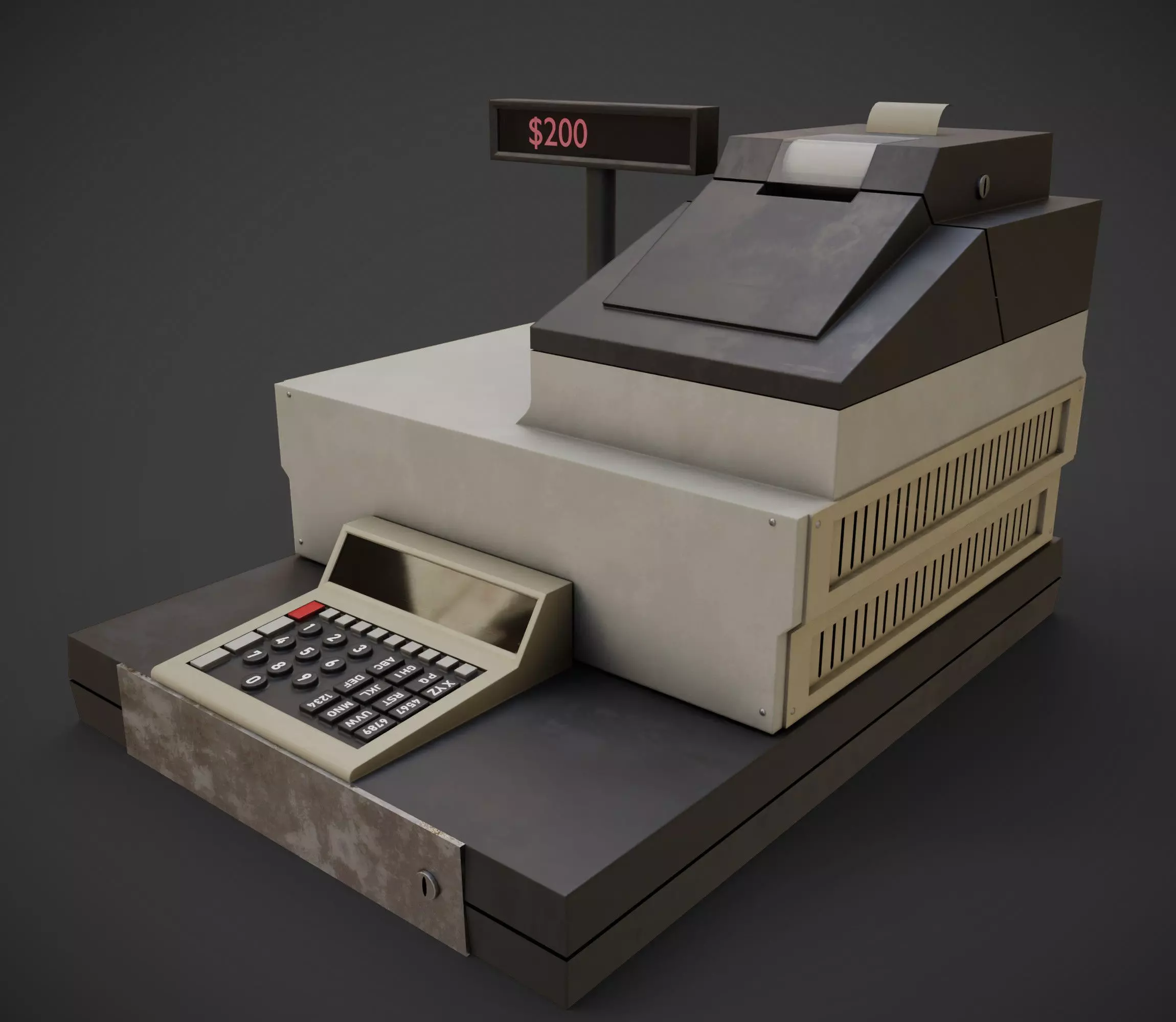 cash register Low-poly 3D model_0