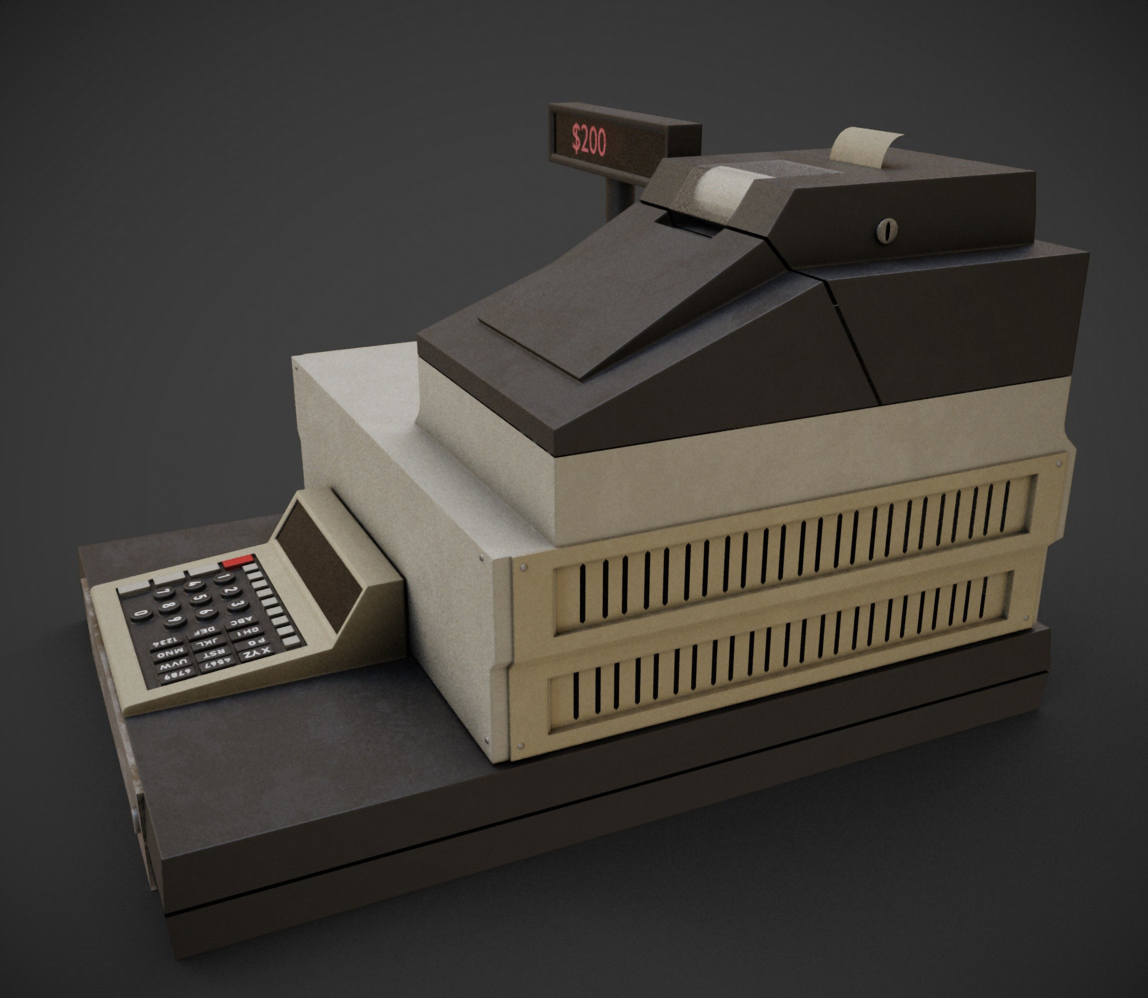 cash register Low-poly 3D model_3