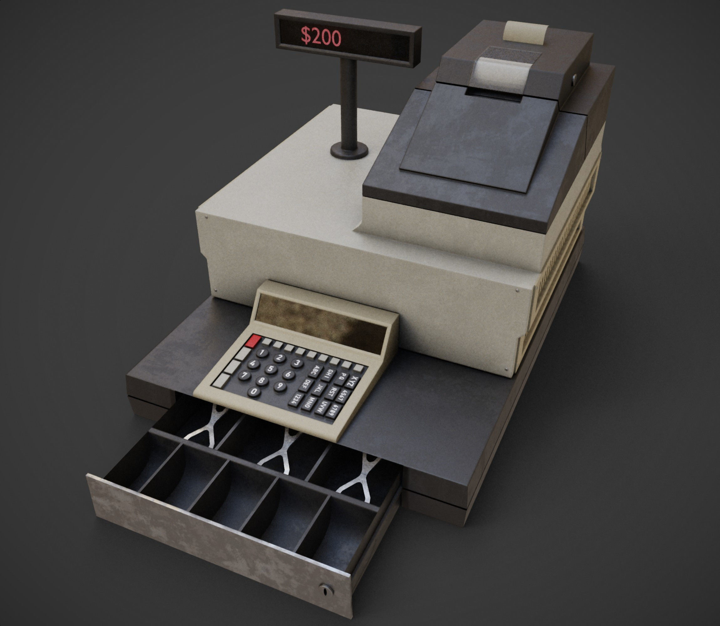 cash register Low-poly 3D model_2