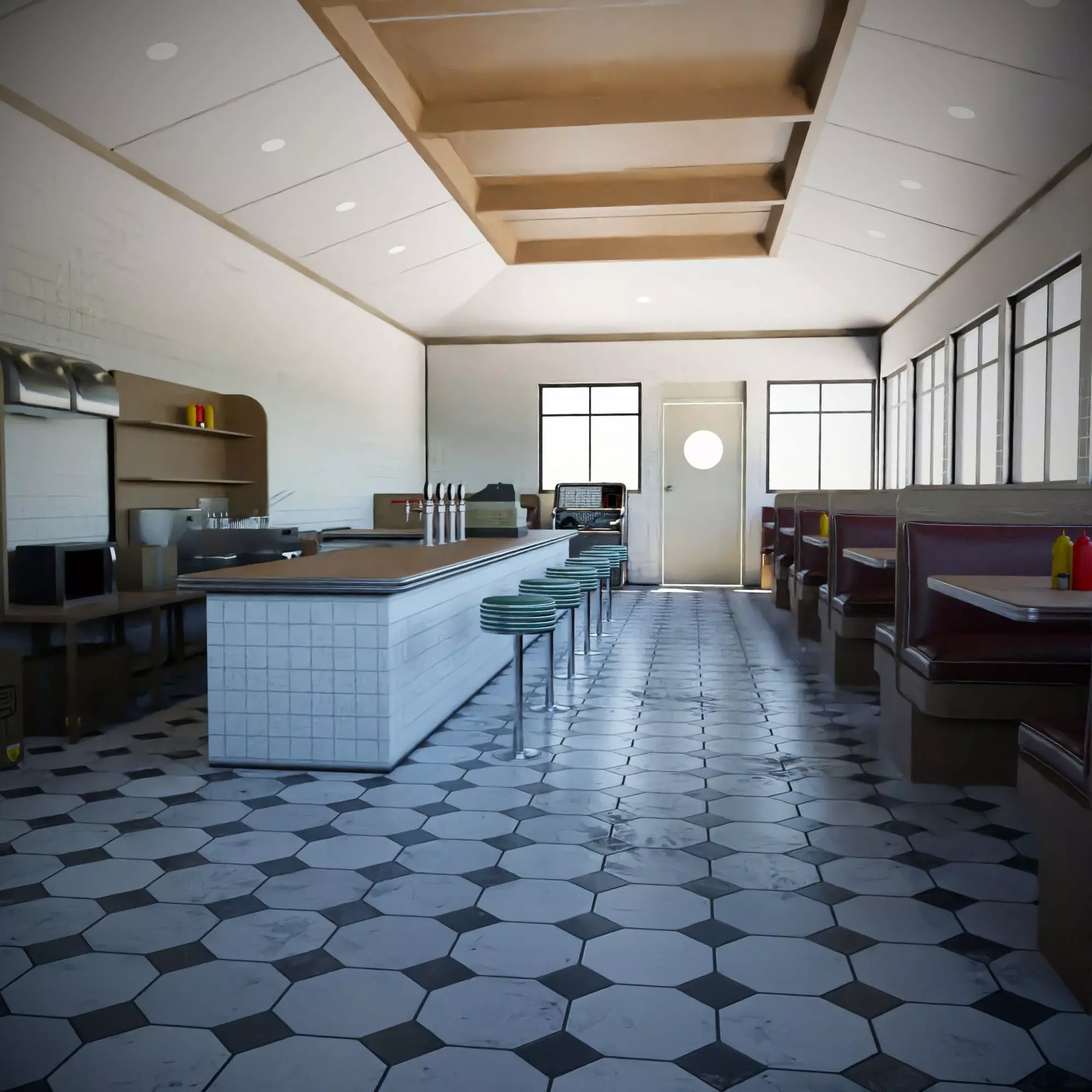 dinner building 3D model_0