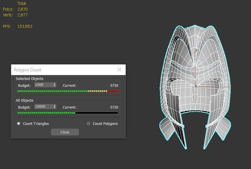 Helmet-base mesh Free low-poly 3D model_1
