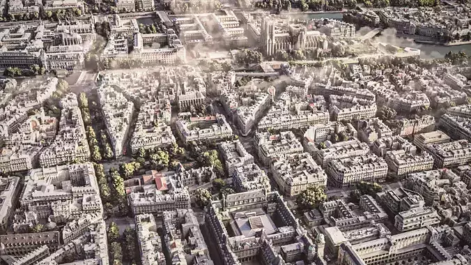 Paris City 3D model