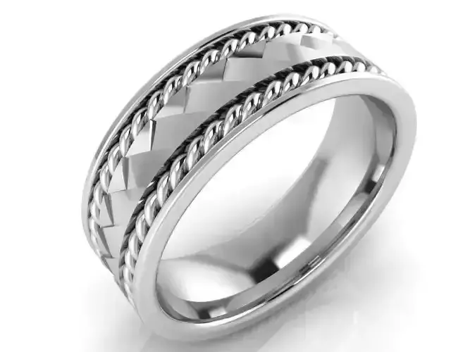 Round textured diamond ring 3114 3D print model