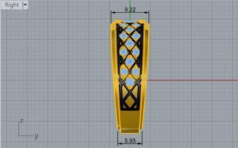 Black textured diamond ring 3116 3D print model 3D print model_6