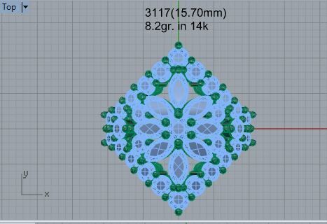 Triangle bright diamond ring 3117 3D print model 3D print model_4