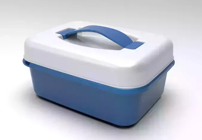 Storage box with lid 3D print model
