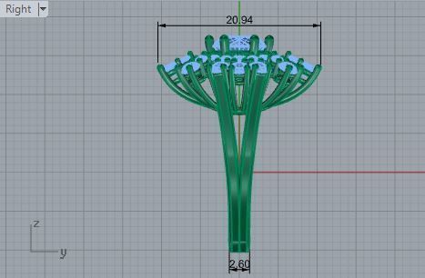 Bright flower diamond ring 3119 3D print model 3D print model_6
