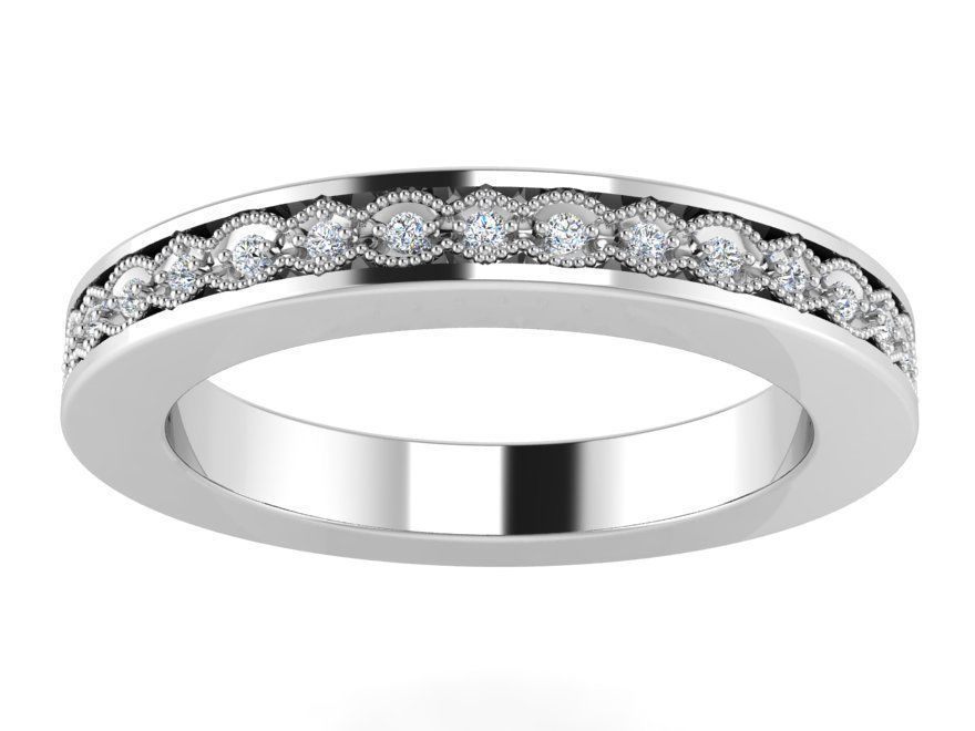 Round diamond ring 3123 3D print model 3D print model_2