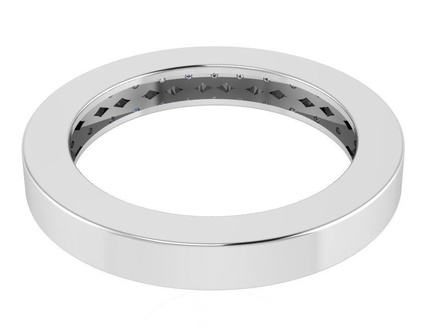 Round diamond ring 3123 3D print model 3D print model_3