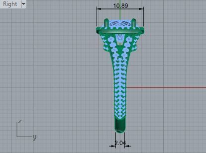 Thick square diamond ring 3126 3D print model 3D print model_6
