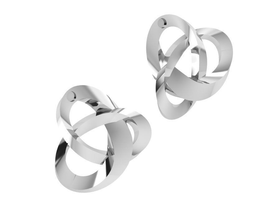 Styelish earrings 3128 3D print model 3D print model_3