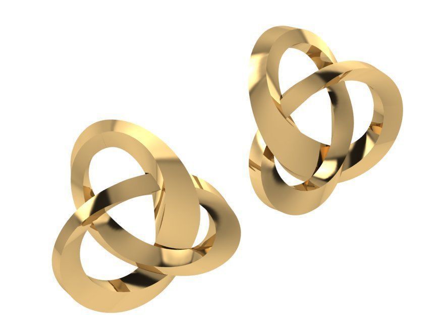 Styelish earrings 3128 3D print model 3D print model_1