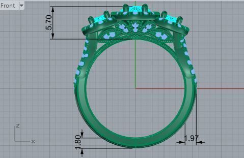 Turquoise ring 3129 3D print model 3D print model_5