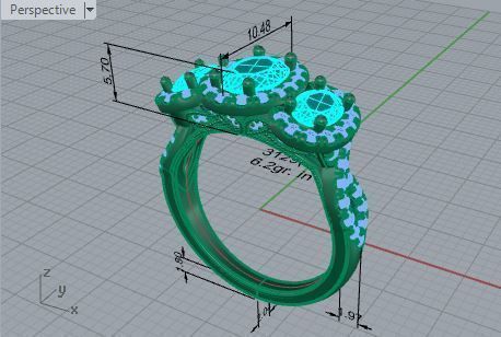 Turquoise ring 3129 3D print model 3D print model_7