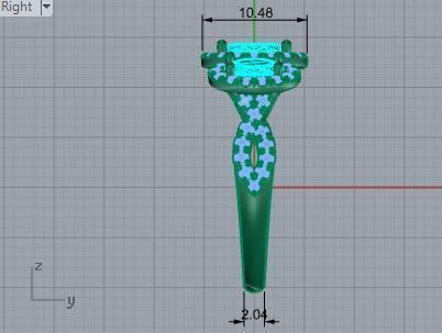 Turquoise ring 3129 3D print model 3D print model_6