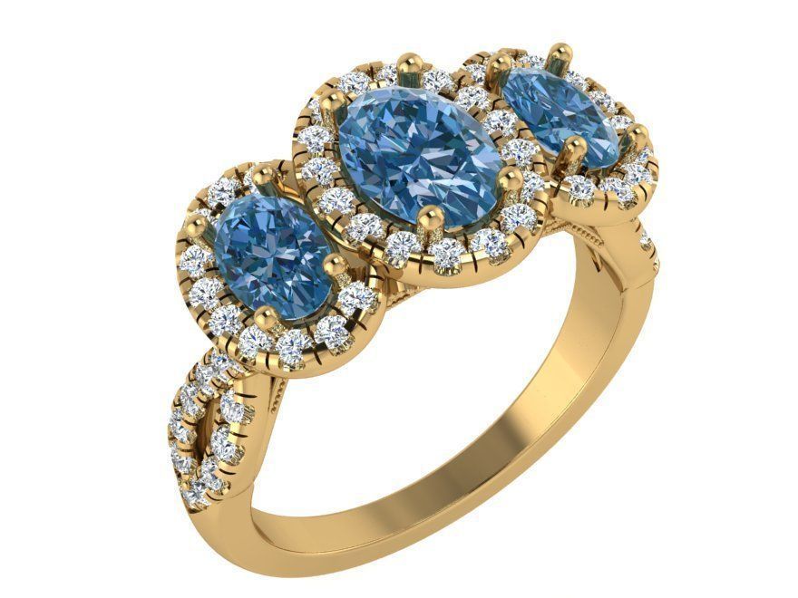 Turquoise ring 3129 3D print model 3D print model_1