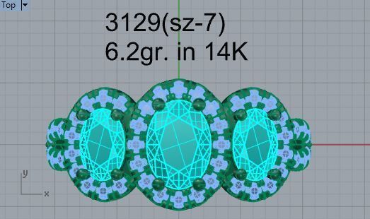 Turquoise ring 3129 3D print model 3D print model_4