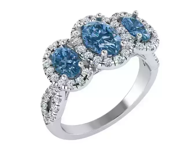 Turquoise ring 3129 3D print model 