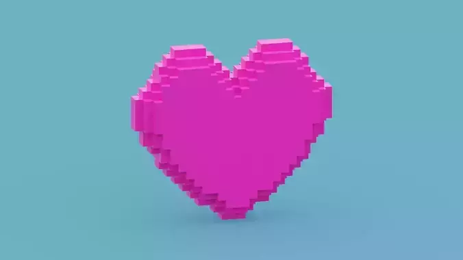 Voxel Pink Heart