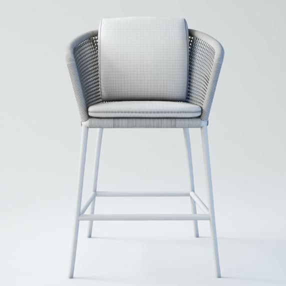 Counter stool 3D model_2