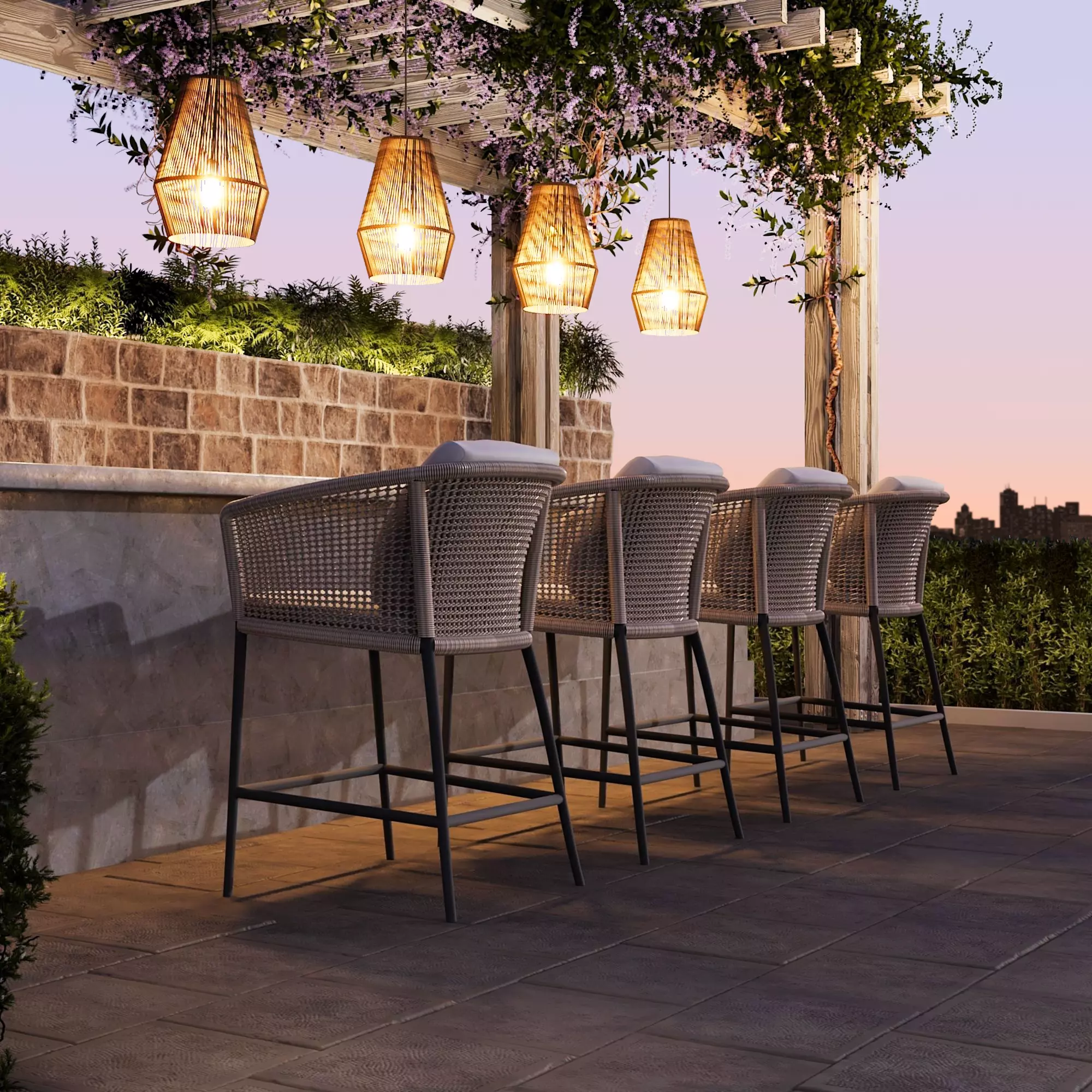 Counter stool 3D model_0