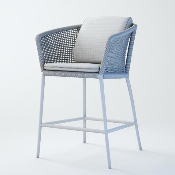Counter stool 3D model_5