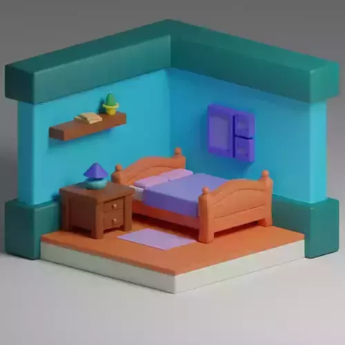 Bedroom in soft colors