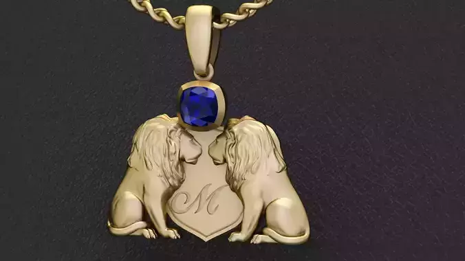 Lion Pendant Locket