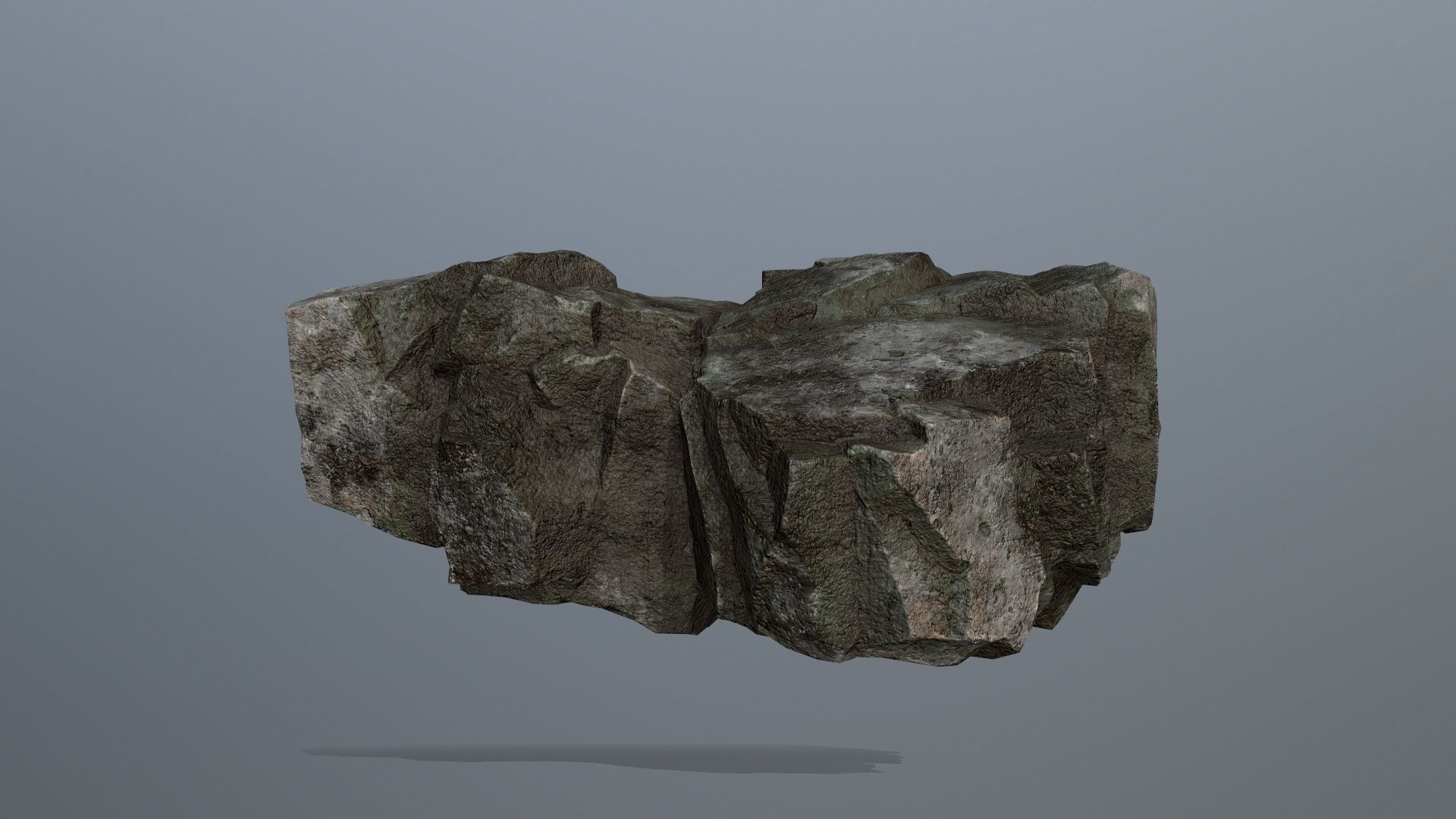 Stone rock Low-poly 3D model_9