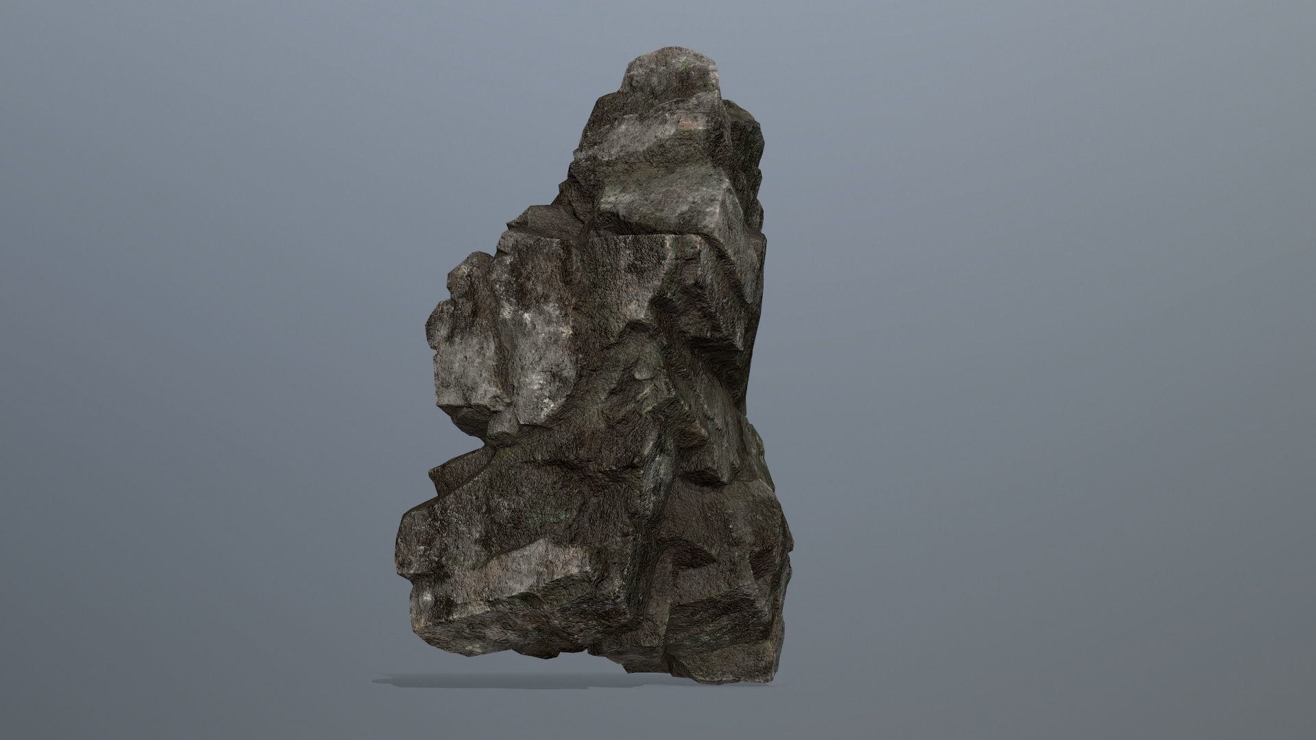Stone rock Low-poly 3D model_7