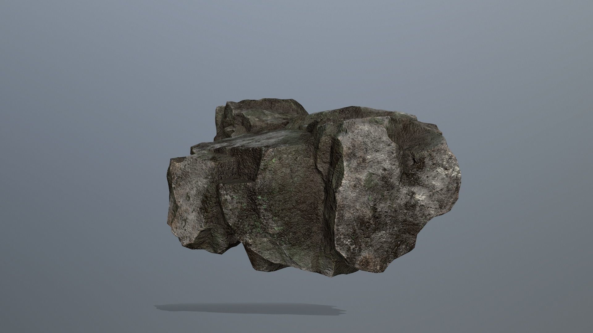 Stone rock Low-poly 3D model_10