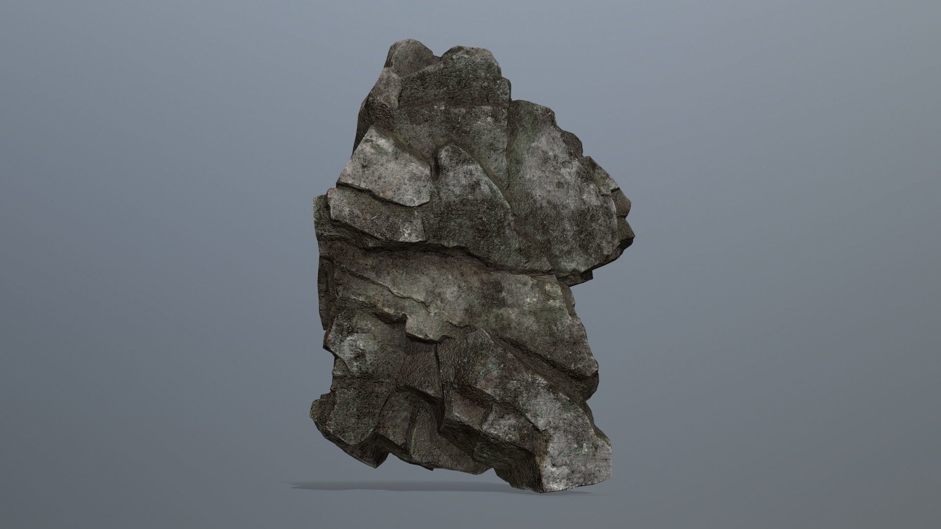 Stone rock Low-poly 3D model_8