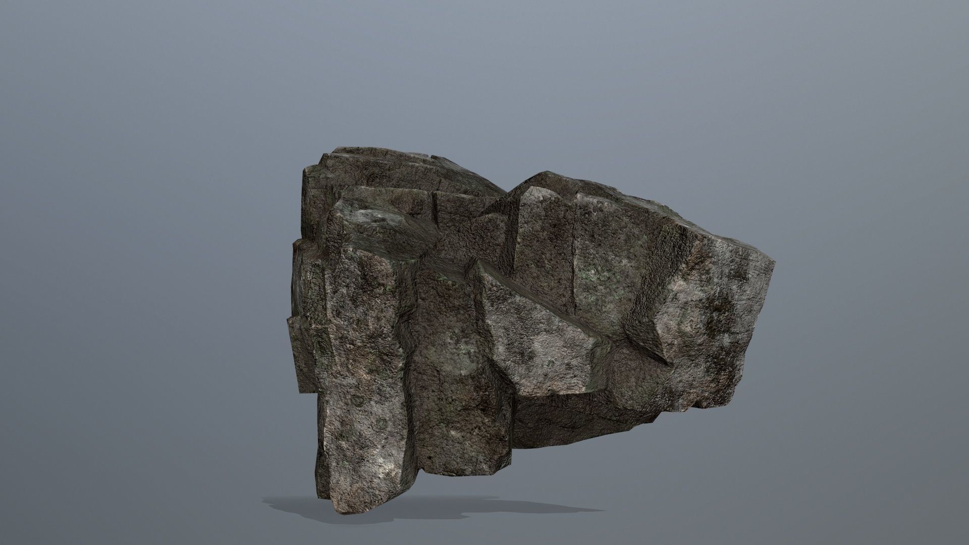 Stone rock Low-poly 3D model_12
