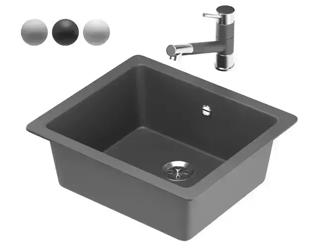 Aquasanita sink ECOTEK 100 3D model