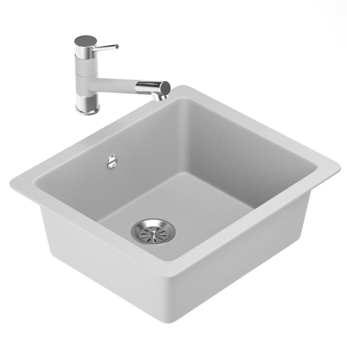 Aquasanita sink ECOTEK 100 3D model_1