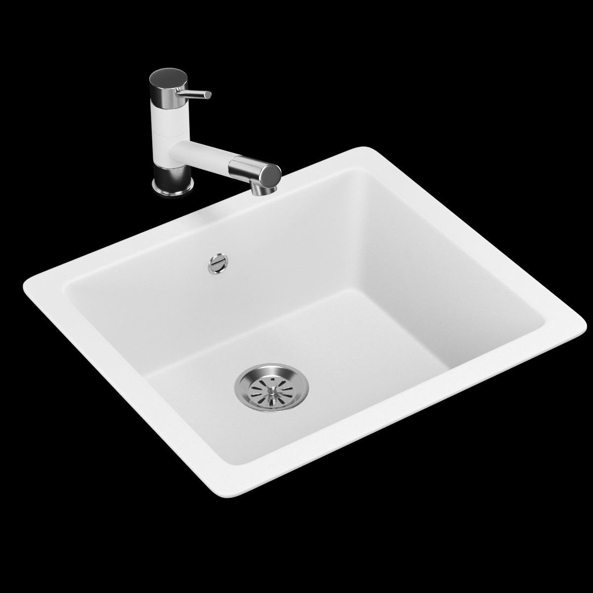 Aquasanita sink ECOTEK 100 3D model_2