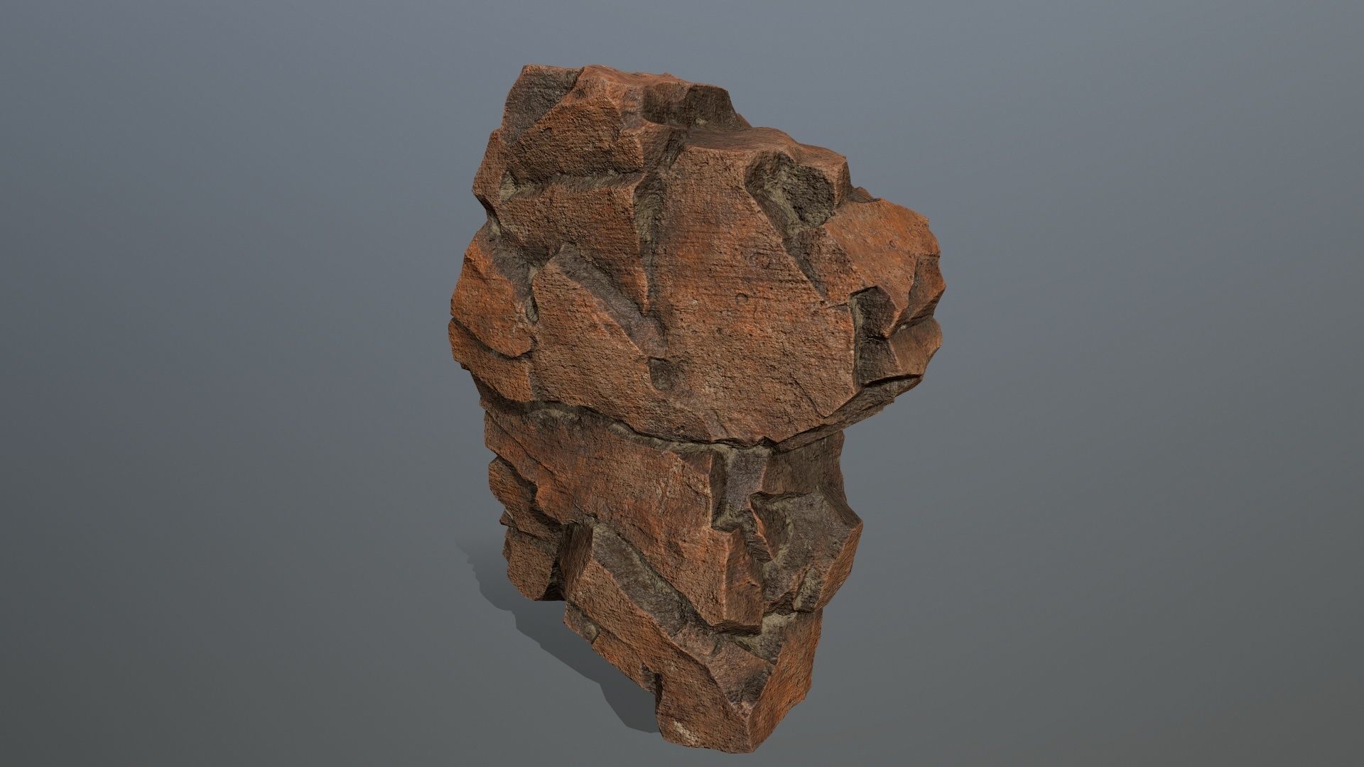 Stone rock sculpture Low-poly 3D model_13