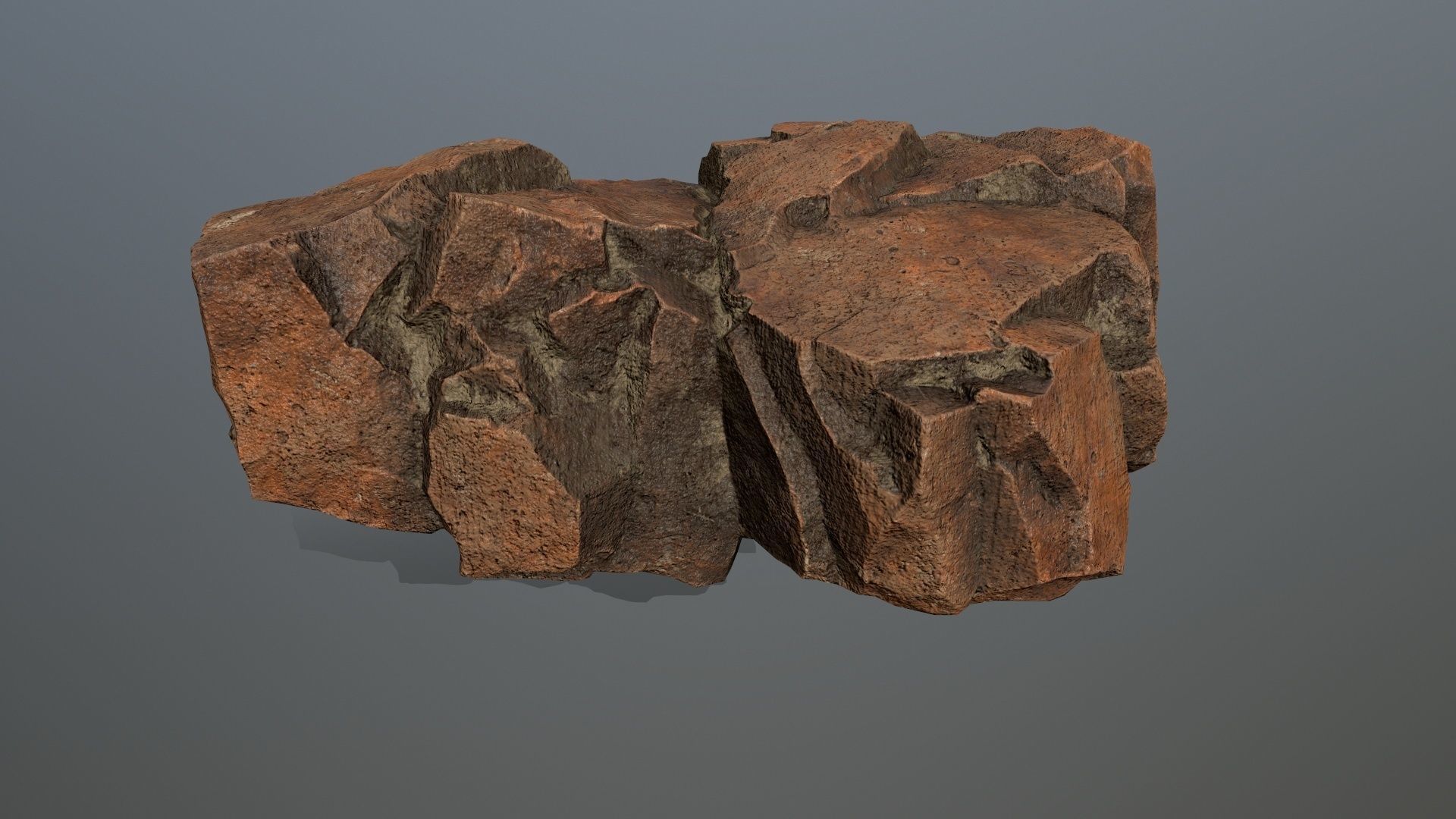 Stone rock sculpture Low-poly 3D model_11