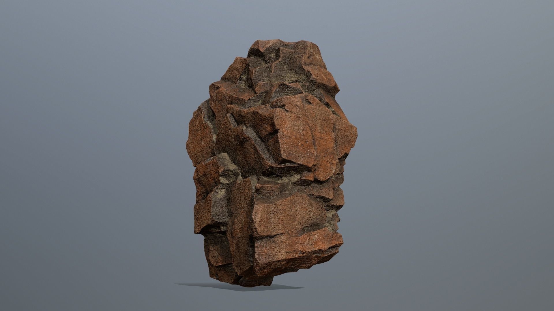 Stone rock sculpture Low-poly 3D model_6