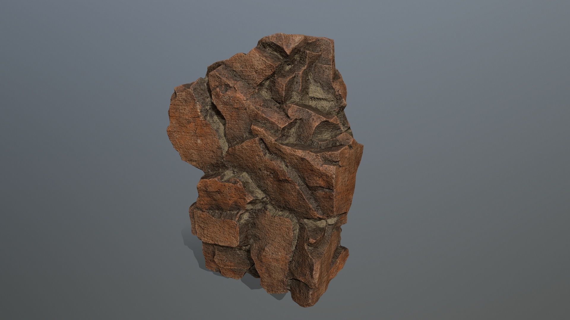 Stone rock sculpture Low-poly 3D model_12