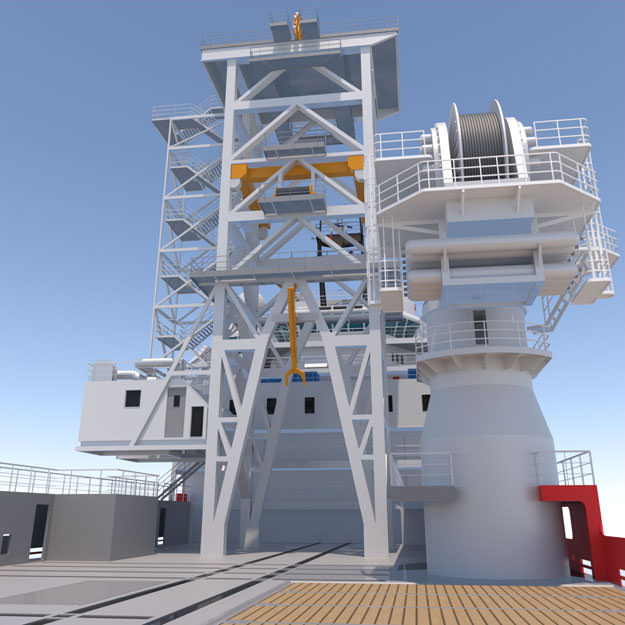 Construction Well Intervention Vessel Skandi Constructor 3D model_14