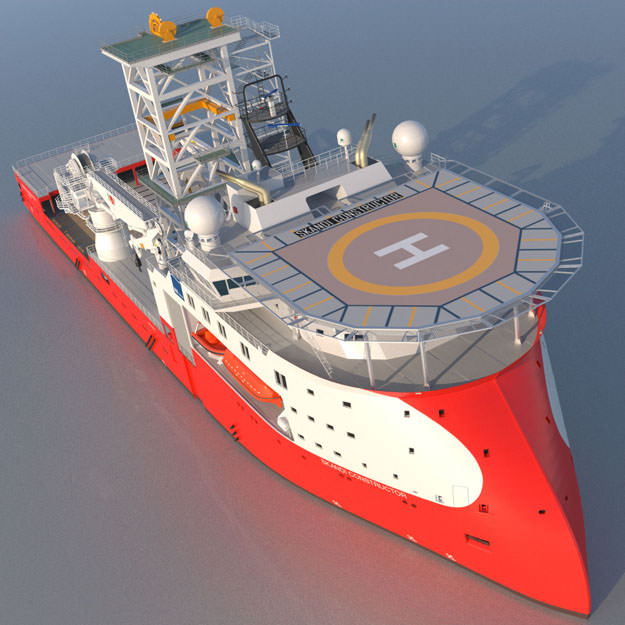 Construction Well Intervention Vessel Skandi Constructor 3D model_17